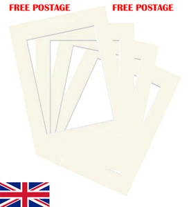 Elfenbein/Creme Foto/Bildhalterung alle Größen 5x5 - 11x9" & A4 passend für alle Größen  - Bild 1 von 18