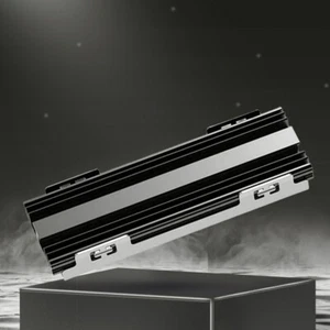 M.2 SSD Cooler Aluminum Alloy NVME Heatsink for NVME M.2 2280 SSD (Black) - Photo 1/7