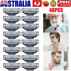 48pcs Replacement Blades For Gillette MACH 3 Razor Shaver Trimmer Shaving AU - Picture 1 of 11