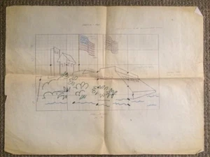 Original Pyrotechnics Fireworks Set-piece Drawing- Anaheim 1966- Fort McHenry - Picture 1 of 1