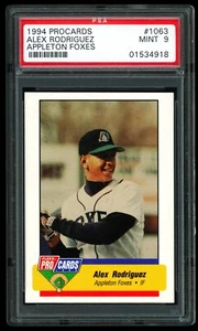 Alex Rodriguez 1994 Fleer ProCards #1063 Appleton Foxes Graded PSA 9 Mint ๐ฅ - Picture 1 of 2