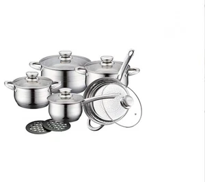 Batteria Di Pentole 12 Pezzi Royalty Line Acciaio Inox Induzione Con Coperchi - Foto 1 di 6
