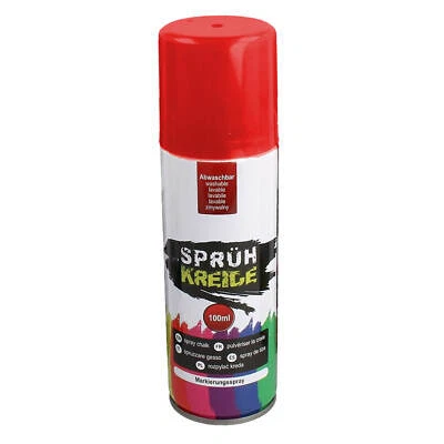 100ml Kreidespray Rot Sprüh Kreide Markierungsspray abwaschbar malen Straße  - Bild 1 von 4