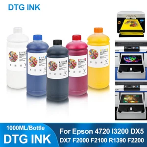 Ink DTG Ink For EPSON SureColor F2000 F2100 F2130 Textile Printer - Afbeelding 1 van 11