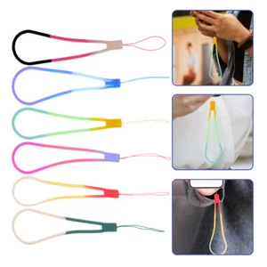 6 Pcs Key Lanyard Wristlet Charm Braided Silicone Hand Strap Phone - Zdjęcie 1 z 12