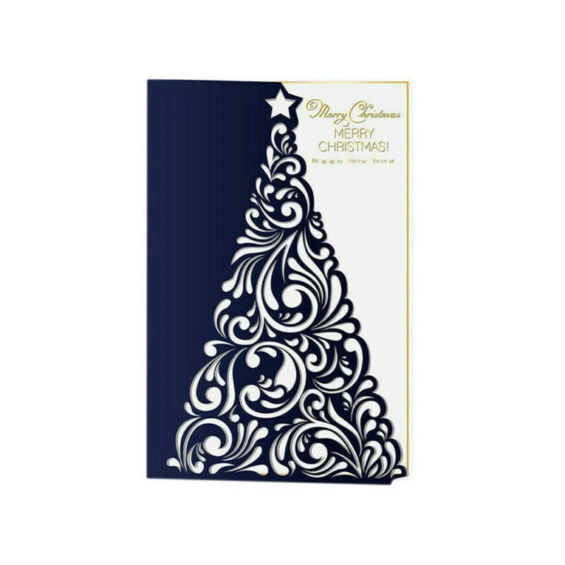 Christmas Tree Edge Cutting Die Scrapbooking Album Embossing Card Making DIY - Image 1 of 4