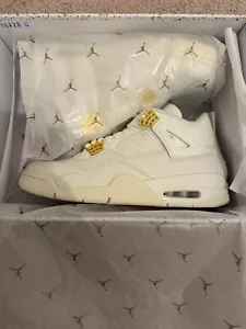 Nike Air Jordan 4 Retro Low Sail W Metallic Gold Size UK 9.5 - Picture 1 of 6