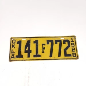 Oklahoma Nummernschild 141 772 von 1928 - Bild 1 von 7