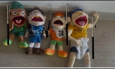 Set Of 4 SML Hand Puppets Jeffy, Junior, Joseph, Cody With 4 Rods Custom Puppets - Image 1 of 4
