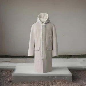 Abrigo largo con capucha de lana doble cara pesado Mackage ABRAHAM para hombre Rt $1590 - Imagen 1 de 6