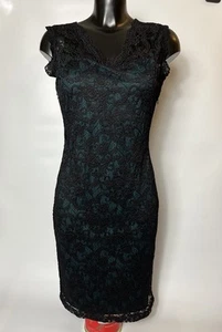 Joe Brown Größe 10 schwarz grün Spitze Etuikleid Bleistiftkleid Whimsigoth Forrest Damen - Bild 1 von 9