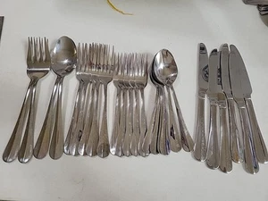 26 Pc International Stainless Flatware Simplicity Includes Serving - Picture 1 of 6