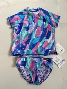 Athleta Girl Mock Neck Rashguard Swim Suit Top and Bottom - Size 14 (XL) - NWT! - Picture 1 of 6