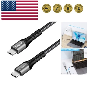10ft USB C to USB C Charging and Data Cable - 100W, 10Gbps, Braided Design - Picture 1 of 13