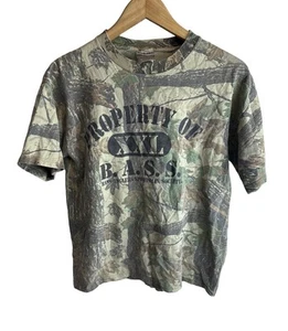 Vintage Y2K Bass Anglers Sportsman Society Men’s Realtree Camo T Shirt Size M - Picture 1 of 4