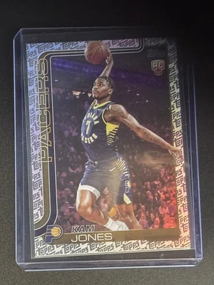 2025-26 Topps Kam Jones Rookie Foil Pattern Logo Fanatics Exclusive #239 RC - Image 1 of 2