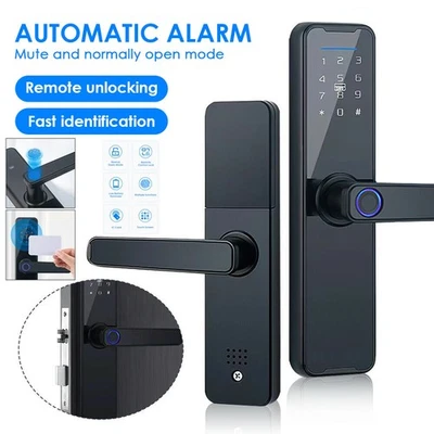 Digital Smart Door Lock Fingerprint+Password+Key+Card+App Home Sercurity Lock - Image 1 of 4