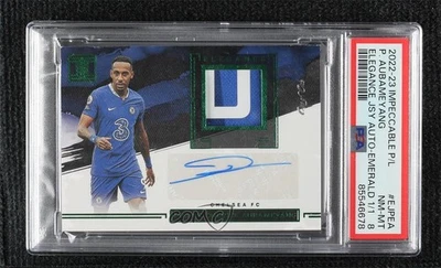 2022 Impeccable Premier League Emerald 1/1 Pierre-Emerick Aubameyang PSA 8 Auto - Image 1 of 3