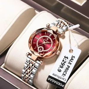 POEDAGAR Women's Luxury Watch Stainless Steel Quartz Waterproof Diamond - Picture 1 of 23