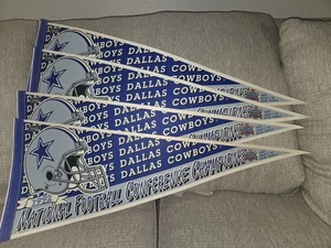 1992 WinCraft Dallas Cowboys National Football Conference Champs Wimpel Neu aus altem Karton - Bild 1 von 2