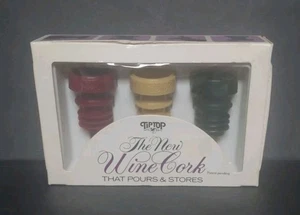 Tip Top - The New Wine Cork That Pours & Stores - 3 Pack - Picture 1 of 6