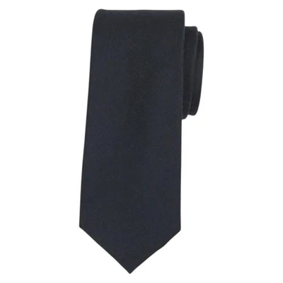 BAR III Mens Slim Tie Black Boling Solid Cotton Blend 2.5 Skinny Dress Necktie - Image 1 of 4