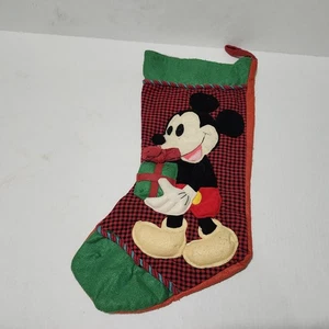 Disney Stocking Mickey Mouse Felt 3D Collectible 19" Long Christmas Decor - Picture 1 of 14