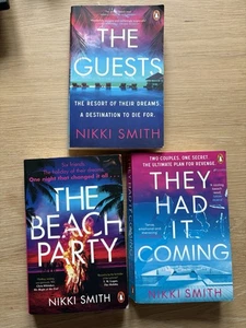 Nikki Smith 3 Books Collection Set The Beach Party The Guests They Had It Coming - Picture 1 of 1