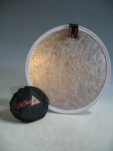Photoflex Folding Collapsible White/Gold LiteDisc 12-1/2" With Zippered Bag #G - Picture 1 of 1