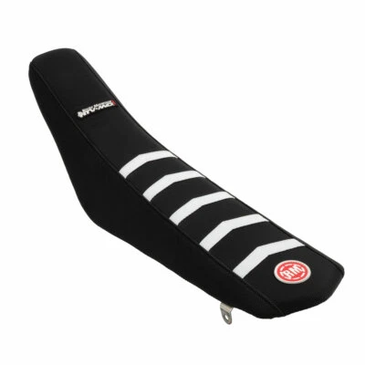 Cubierta de asiento antideslizante plisada negra blanca R/M Pro Honda CR125 CR250 CRF450 CR 125 Foto 1 de 3