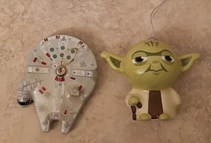 Millennium Falcon & Yoda STAR WARS Collectible Christmas Tree Ornament, Hallmark - Picture 1 of 2