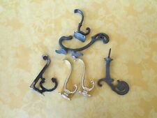 Lot of 6 Vintage Antique Coat Hat Wall Hooks Metal Salvage Rustic various sizes