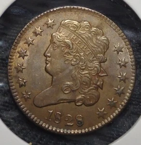 Original Choice Uncirculated 1828 Classic/turban half 1/2 cent COMBINE SHIPPING - Picture 1 of 7