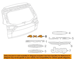 CHRYSLER OEM 14-18 Cherokee Lift Gate Exterior Trim-Nameplate 68207205AA - Picture 1 of 2