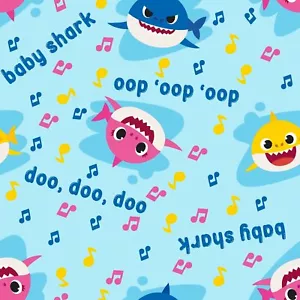 Springs Creative Nickelodeon Baby Shark Music Toss Cotton Fabric by the Yard - Picture 1 of 1