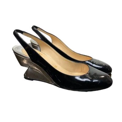 Christian Louboutin charol cuñas honda para mujer 37 Foto 1 de 4