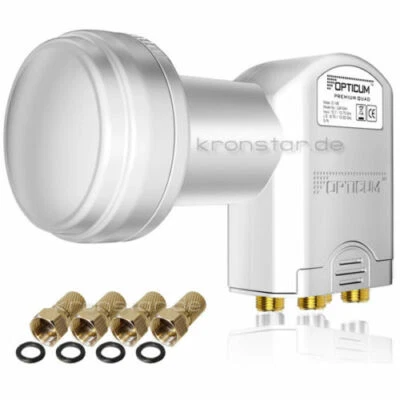 QUAD LNB DIGITAL Opticum 0,1dB ROBUST Switch 4 Teilnehmer SAT 3D LMB 8K UHD TV - Bild 1 von 4