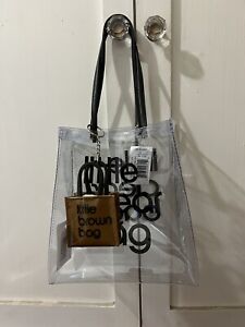Bloomingdale’s Little Clear Bag and Little Brown Bag Key Fob - NWT