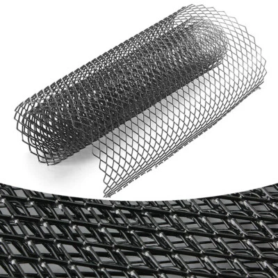 Black Type-Rhombus Front Hood Bumper Mesh Grille Car Exterior Body Net Aluminium - Image 1 of 4
