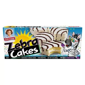 Little Debbie Zebra Cakes 10 Twin-wrapped Cakes 13.0 Oz Box - Picture 1 of 6