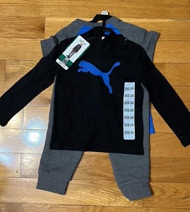 PUMA Youth 3-piece Set, Blue Size XXS. New - Picture 1 of 5