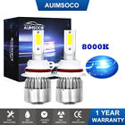 8000K Front Light 9004 LED Car Headlight Bulbs Hi/Lo Beam Ice Blue High Power
