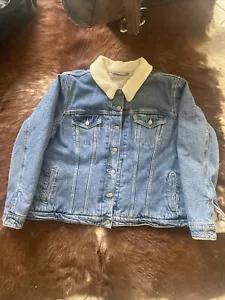 levis jacket Sherpa Genuine Vintage 2XL /XL ( Unisex) Nice Even Fade Throughout, - Picture 1 of 12