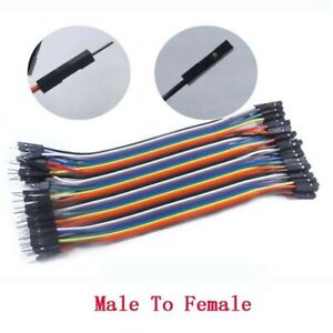 100cm-Length 40P DuPont 2.54mm Rainbow Cable Ribbon Jumper Wire Male TO Female