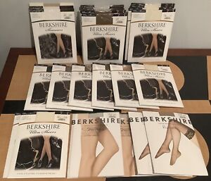 PANTYHOSE LOT: BERKSHIRE x 24 NEW Ultra Shears Shimmers Romantic MSRP $179.25