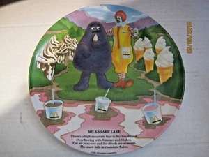 Vntg McDONALDS Collector PLATE Ronald McDonald Grimace Milkshake Lake 1989 b6 - Picture 1 of 2