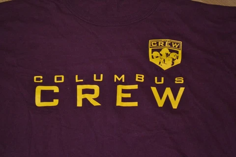 Columbus Crew Old Logo Jersey T Shirt Maroon & Gold #11 Large Russell Nice Cover