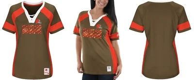 Camiseta para mujer Majestic NFL Cleveland Browns Fan Fútbol Americano Draft Me Top Camiseta MED Foto 1 de 4