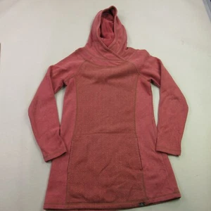 Prana Hoodie Womens Small Long Sleeve Lightweight Hooded Red Pockets Casual - Picture 1 of 9