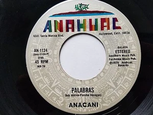 ANACANI - Palabras / Entre Muy Tarde y Nunca 1978 RANCHERA NORTENO Anahuac - Picture 1 of 2